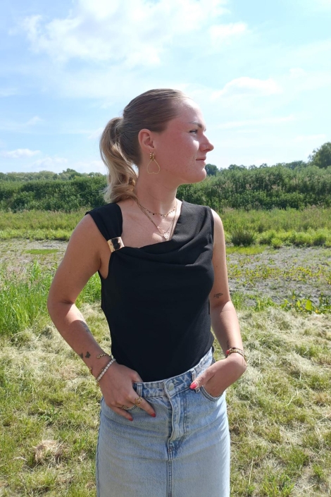 Vero Moda vmallison sl waterfall top jrs ga